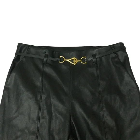 INC Black Vegan Faux Leather High Waisted Pants - Women’s 16 - Picture 10 of 13